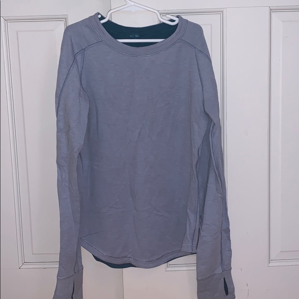 Ivivva light and dark blue reversible long sleeve